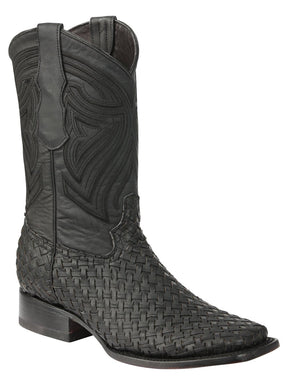 El General Men’s Leather Rodeo Boots Petatillo - Black 45400 - BELLEZA'S - El General Men’s Leather Rodeo Boots Petatillo - Black 45400 - Men's Boot - 04540001