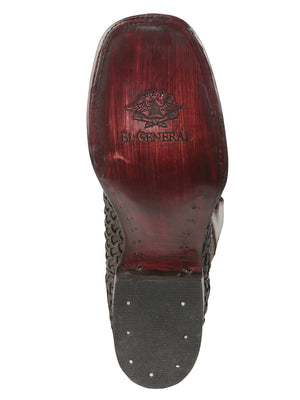 El General Men’s Leather Rodeo Boots Petatillo - Chocolate 45013 - BELLEZA'S - El General Men’s Leather Rodeo Boots Petatillo - Chocolate 45013 - CABALLERO - 04501301