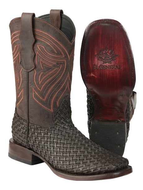 El General Men’s Leather Rodeo Boots Petatillo - Chocolate 45013 - BELLEZA'S - El General Men’s Leather Rodeo Boots Petatillo - Chocolate 45013 - CABALLERO - 04501301