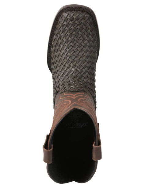 El General Men’s Leather Rodeo Boots Petatillo - Chocolate 45013 - BELLEZA'S - El General Men’s Leather Rodeo Boots Petatillo - Chocolate 45013 - CABALLERO - 04501301