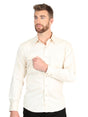 El General Men’s Long Sleeve Western Shirt - Beige Stretch 45617 - BELLEZA'S - El General Men’s Long Sleeve Western Shirt - Beige Stretch 45617 - CABALLERO - 04561701
