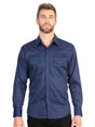 El General Men’s Long Sleeve Western Shirt - Navy Blue Stretch 45616 - BELLEZA'S - El General Men’s Long Sleeve Western Shirt - Navy Blue Stretch 45616 - CABALLERO - 04561601