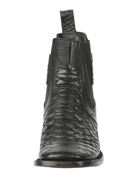 El General Men’s Python Imitation Black Ankle Boots 45093 - BELLEZA'S - El General Men’s Python Imitation Black Ankle Boots 45093 - CABALLERO - 04509301