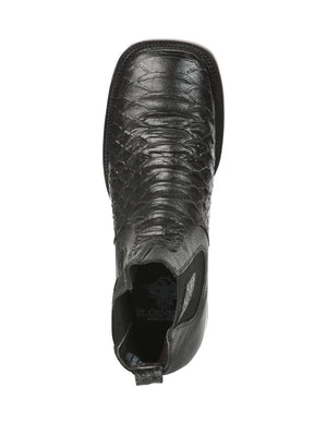 El General Men’s Python Imitation Black Ankle Boots 45093 - BELLEZA'S - El General Men’s Python Imitation Black Ankle Boots 45093 - CABALLERO - 04509301