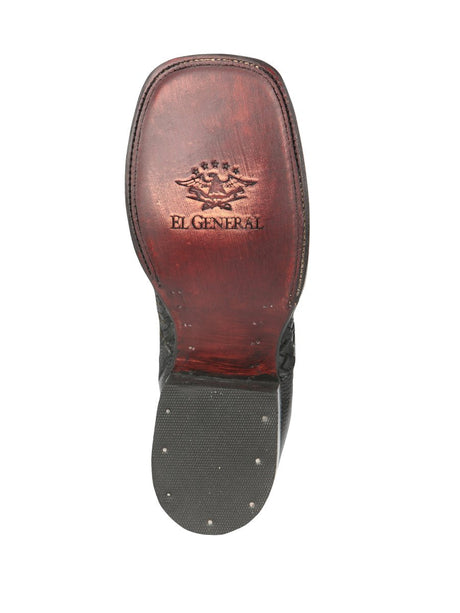 El General Men’s Rodeo Black Petatillo Woven Ankle Boots 45181 - BELLEZA'S - El General Men’s Rodeo Black Petatillo Woven Ankle Boots 45181 - CABALLERO - 04518101