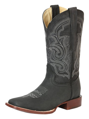 El General Men's Rodeo Boot – Crazy Leather - Black 45207 - BELLEZA'S - El General Men's Rodeo Boot – Crazy Leather - Black 45207 - CABALLERO - 04520701