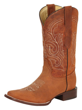El General Men's Rodeo Boot – Crazy Leather - Cognac 45208 - BELLEZA'S - El General Men's Rodeo Boot – Crazy Leather - Cognac 45208 - CABALLERO - 04520801