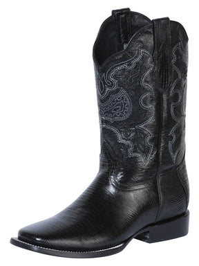 El General Men's Rodeo Boot - Imitation Lizard - Black 41904 - BELLEZA'S - El General Men's Rodeo Boot - Imitation Lizard - Black 41904 - CABALLERO - 04190401