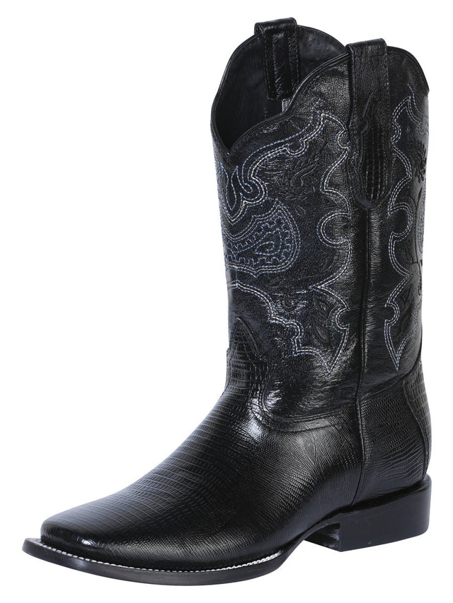 El General Men's Rodeo Boot - Imitation Lizard - Black 41904 - BELLEZA'S - El General Men's Rodeo Boot - Imitation Lizard - Black 41904 - CABALLERO - 04190401