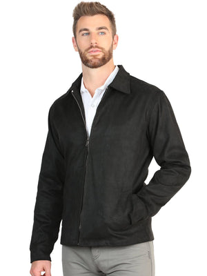 El General Men’s Suede Jacket - Black 45648 - BELLEZA'S - El General Men’s Suede Jacket - Black 45648 - CABALLERO - 04564801