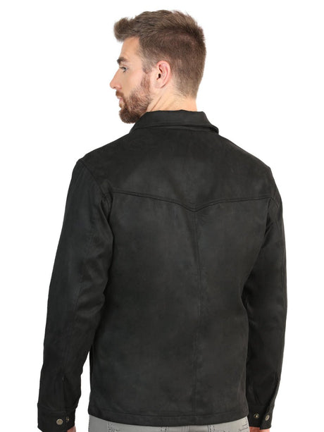 El General Men’s Suede Jacket - Black 45648 - BELLEZA'S - El General Men’s Suede Jacket - Black 45648 - CABALLERO - 04564801