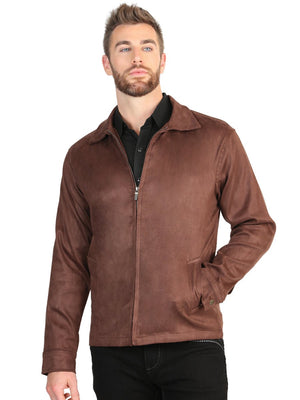 El General Men’s Suede Jacket - Brown 45649 - BELLEZA'S - El General Men’s Suede Jacket - Brown 45649 - CABALLERO - 04564901