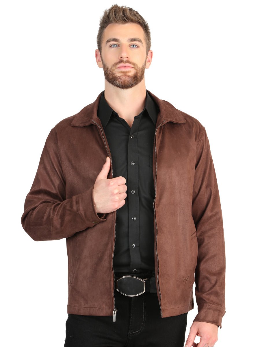 El General Men’s Suede Jacket - Brown 45649 - BELLEZA'S - El General Men’s Suede Jacket - Brown 45649 - CABALLERO - 04564901