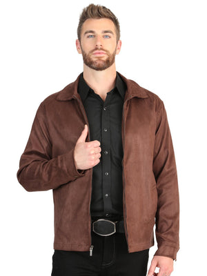 El General Men’s Suede Jacket - Brown 45649 - BELLEZA'S - El General Men’s Suede Jacket - Brown 45649 - CABALLERO - 04564901