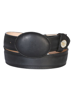 El General Men’s Western Belt - Crazy Leather - Black 21274 - BELLEZA'S - El General Men’s Western Belt - Crazy Leather - Black 21274 - CABALLERO - 02127401