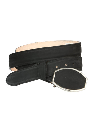 El General Men’s Western Nubuck Black Belt 45575 - BELLEZA'S - El General Men’s Western Nubuck Black Belt 45575 - CABALLERO - 04557501