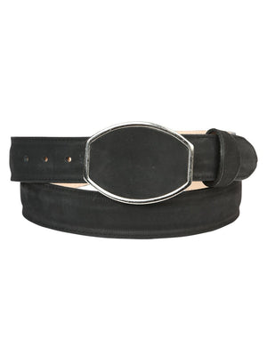 El General Men’s Western Nubuck Black Belt 45575 - BELLEZA'S - El General Men’s Western Nubuck Black Belt 45575 - CABALLERO - 04557501