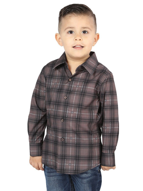 El General Moka/Olive Casual Long - Sleeve Shirt 44746 - BELLEZA'S - El General Moka/Olive Casual Long - Sleeve Shirt 44746 - NIÑO - 04474601