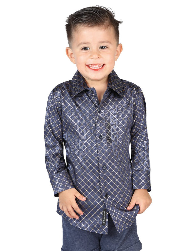 El General Navy Blue Casual Long - Sleeve Shirt 44569 - BELLEZA'S - El General Navy Blue Casual Long - Sleeve Shirt 44569 - NIÑO - 04456901