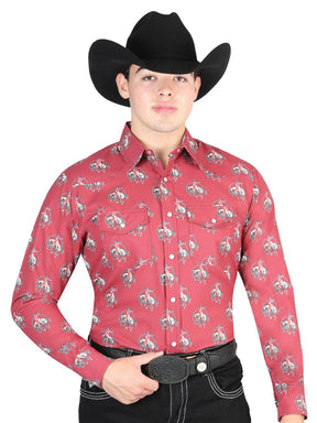 El General Red Western Shirt 44306 - BELLEZA'S - El General Red Western Shirt 44306 - CABALLERO - 04430601