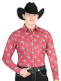 El General Red Western Shirt 44306 - BELLEZA'S - El General Red Western Shirt 44306 - CABALLERO - 04430601