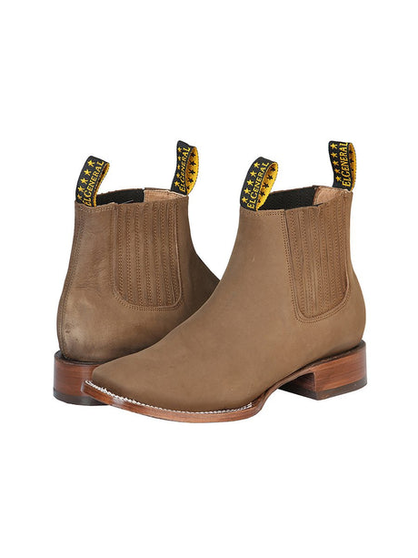 El General Square Toe Ankle Boot - Nobuck Brown 126192 - BELLEZA'S - El General Square Toe Ankle Boot - Nobuck Brown 126192 - CABALLERO - 12619201
