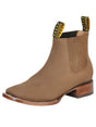 El General Square Toe Ankle Boot - Nobuck Brown 126192 - BELLEZA'S - El General Square Toe Ankle Boot - Nobuck Brown 126192 - CABALLERO - 12619201