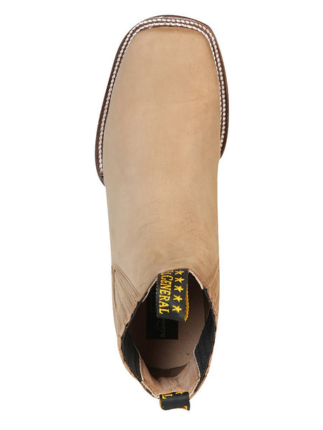 El General Square Toe Ankle Boot - Nobuck Light Brown 126200 - BELLEZA'S - El General Square Toe Ankle Boot - Nobuck Light Brown 126200 - CABALLERO - 12620001