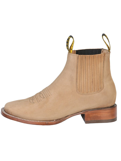 El General Square Toe Ankle Boot - Nobuck Sand 126191 - BELLEZA'S - El General Square Toe Ankle Boot - Nobuck Sand 126191 - CABALLERO - 12619101