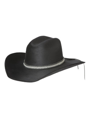 El General Suede Western Hat Black 44258 - BELLEZA'S - El General Suede Western Hat Black 44258 - CABALLERO - 04425801