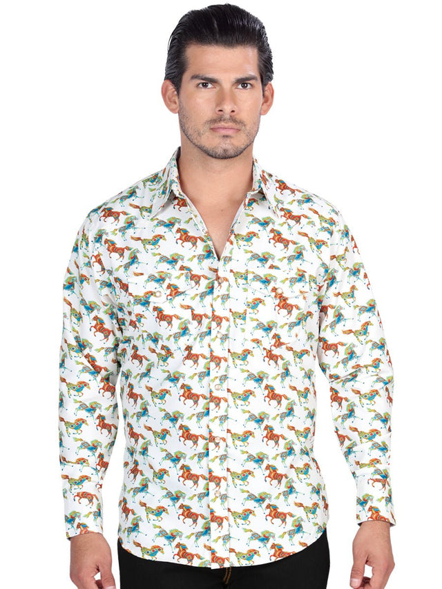 El General Western Shirt - White 44313 - BELLEZA'S - El General Western Shirt - White 44313 - CABALLERO - 04431301