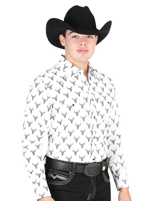 El General White Western Shirt 44305 - BELLEZA'S - El General White Western Shirt 44305 - CABALLERO - 04430501