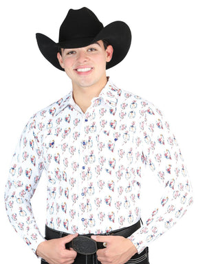 El General White Western Shirt 44318 - BELLEZA'S - El General White Western Shirt 44318 - CABALLERO - 04431801