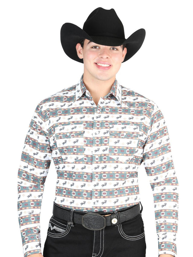 El General White/Green Shirt 44322 - BELLEZA'S - El General White/Green Shirt 44322 - CABALLERO - 04432201