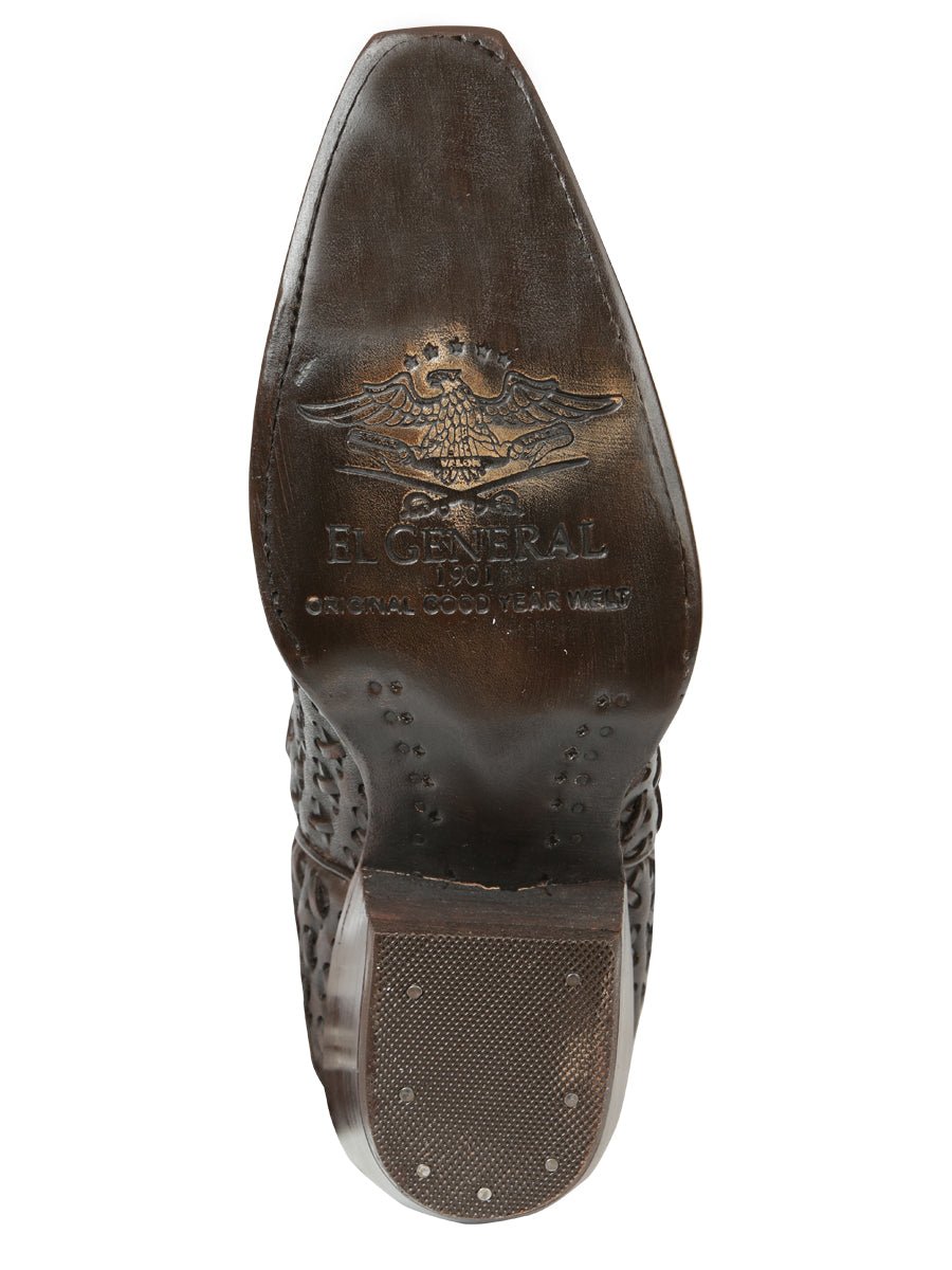 El General Women’s Embroidered Western Boots - Choco 45782 - BELLEZA'S - El General Women’s Embroidered Western Boots - Choco 45782 - DAMA - 04578201