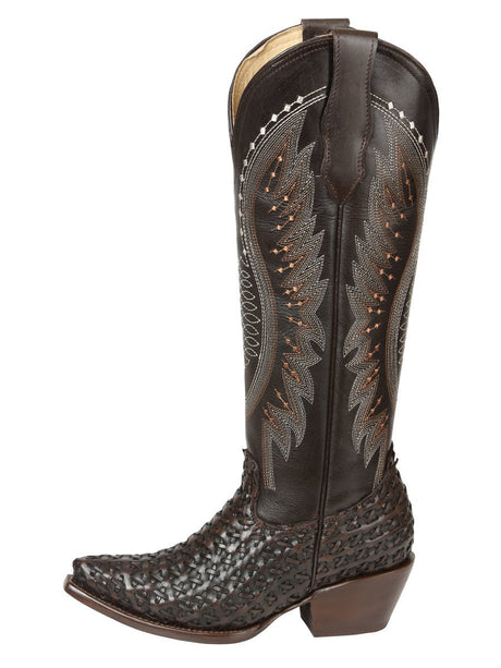 El General Women’s Embroidered Western Boots - Choco 45782 - BELLEZA'S - El General Women’s Embroidered Western Boots - Choco 45782 - DAMA - 04578201