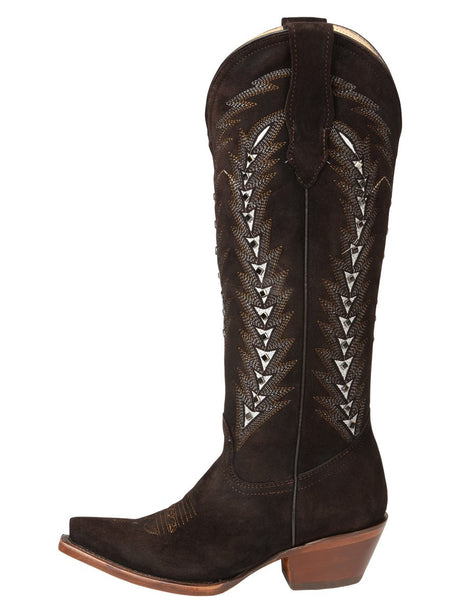 El General Women’s Embroidered Western Boots - Dark Brown 45789 - BELLEZA'S - El General Women’s Embroidered Western Boots - Dark Brown 45789 - DAMA - 04578901