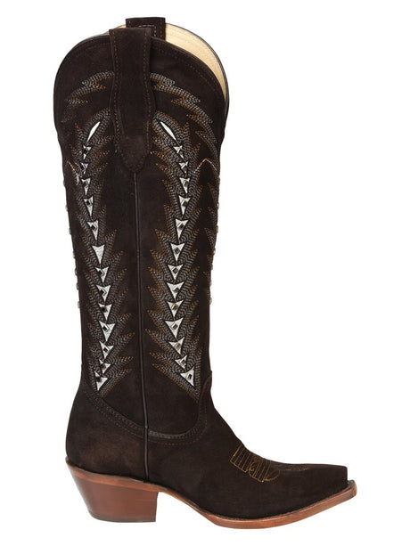 El General Women’s Embroidered Western Boots - Dark Brown 45789 - BELLEZA'S - El General Women’s Embroidered Western Boots - Dark Brown 45789 - DAMA - 04578901
