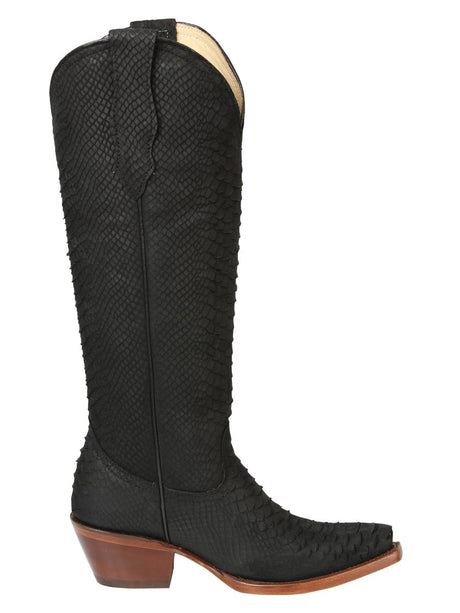 El General Women’s Western Boots Python Print - Black 45791 - BELLEZA'S - El General Women’s Western Boots Python Print - Black 45791 - DAMA - 04579101