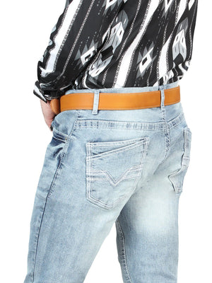 El Norteño Light Blue Skinny Stretch Pants 126632 - BELLEZA'S - El Norteño Light Blue Skinny Stretch Pants 126632 - CABALLERO - 12663201