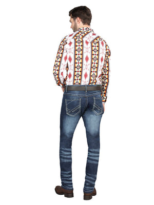 El Norteño Medium Blue Skinny Stretch Pants 126628 - BELLEZA'S - El Norteño Medium Blue Skinny Stretch Pants 126628 - CABALLERO - 12662801