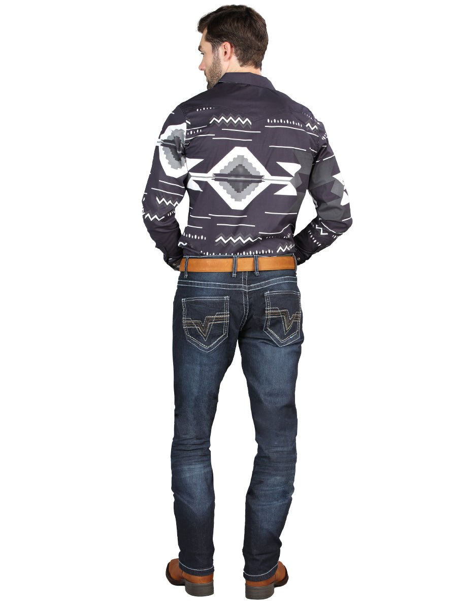 El Norteño Skinny Stretch Denim Pants In Dark Blue 126635 - BELLEZA'S - El Norteño Skinny Stretch Denim Pants In Dark Blue 126635 - CABALLERO - 12663501