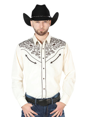 El Señor de los Cielos Embroidery Shirt Beige/Black 44189 - BELLEZA'S - El Señor de los Cielos Embroidery Shirt Beige/Black 44189 - CABALLERO - 04418901