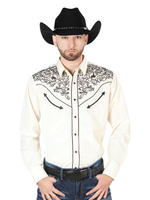 El Señor de los Cielos Embroidery Shirt Beige/Black 44189 - BELLEZA'S - El Señor de los Cielos Embroidery Shirt Beige/Black 44189 - CABALLERO - 04418901