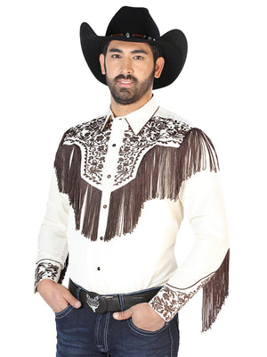 El Señor de los Cielos Embroidery Shirt Beige/Brown 126710 - BELLEZA'S - El Señor de los Cielos Embroidery Shirt Beige/Brown 126710 - CABALLERO - 12671001