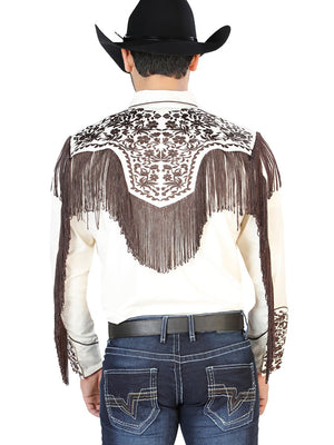 El Señor de los Cielos Embroidery Shirt Beige/Brown 126710 - BELLEZA'S - El Señor de los Cielos Embroidery Shirt Beige/Brown 126710 - CABALLERO - 12671001