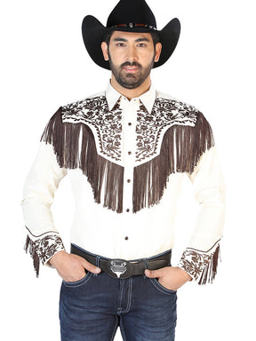 El Señor de los Cielos Embroidery Shirt Beige/Brown 126710 - BELLEZA'S - El Señor de los Cielos Embroidery Shirt Beige/Brown 126710 - CABALLERO - 12671001