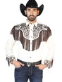 El Señor de los Cielos Embroidery Shirt Beige/Brown 126710 - BELLEZA'S - El Señor de los Cielos Embroidery Shirt Beige/Brown 126710 - CABALLERO - 12671001