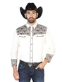 El Señor de los Cielos Embroidery Shirt Beige/Gold 126706 - BELLEZA'S - El Señor de los Cielos Embroidery Shirt Beige/Gold 126706 - CABALLERO - 12670601