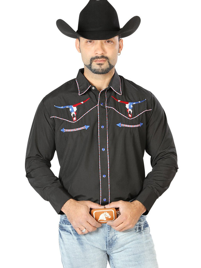 El Señor de los Cielos Embroidery Shirt Black 126671 - BELLEZA'S - El Señor de los Cielos Embroidery Shirt Black 126671 - CABALLERO - 12667101